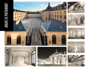 mosaique-de-photographie-presentant-l-abbaye-de-penthemont-apres-restauration - Antoine-Bouchard-suivi-chantier